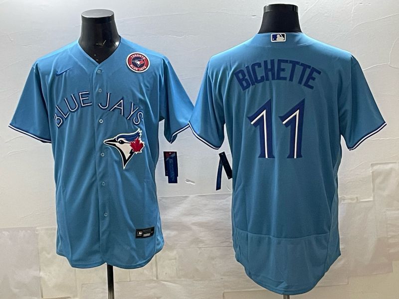 Men 2025 Toronto Blue Jays #11 Bichette Blue Elite Nike MLB Jersey style 01